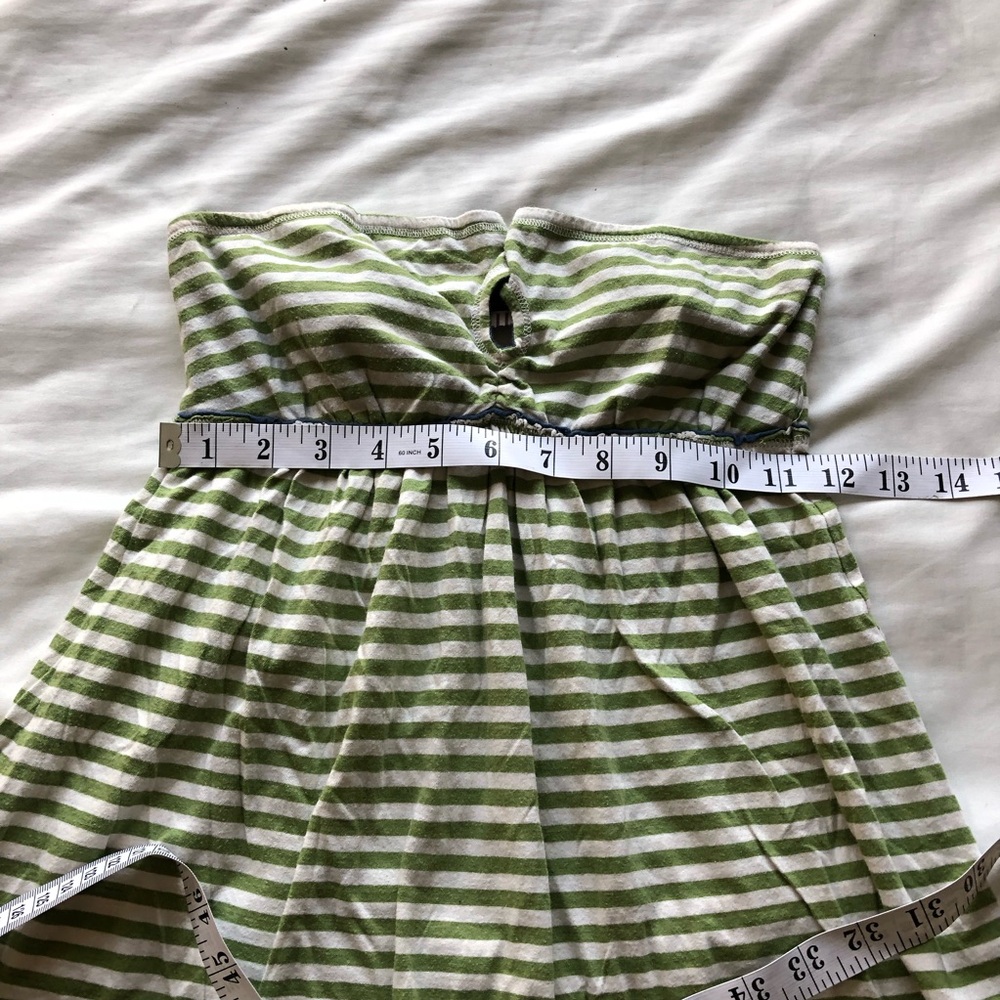 Y2K Hollister Green and White Striped Tube Top - Picture 5 of 7